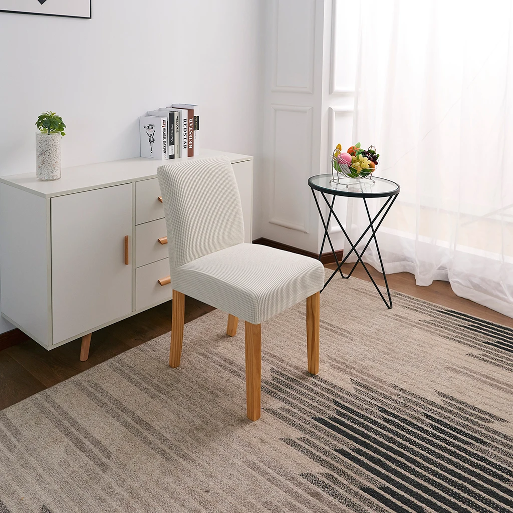 1pc Elastic Stretch Low Short Back Chair Seat Cover 35-48cm Width