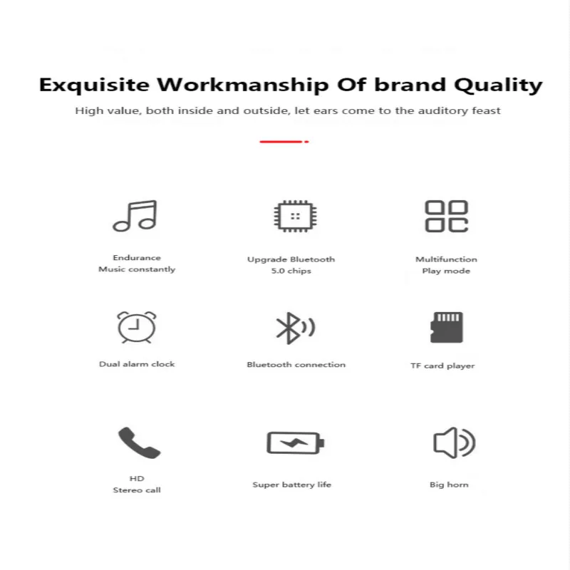 Беспроводные Bluetooth-колонки с будильником светодиодсветодиодный цифровые часы