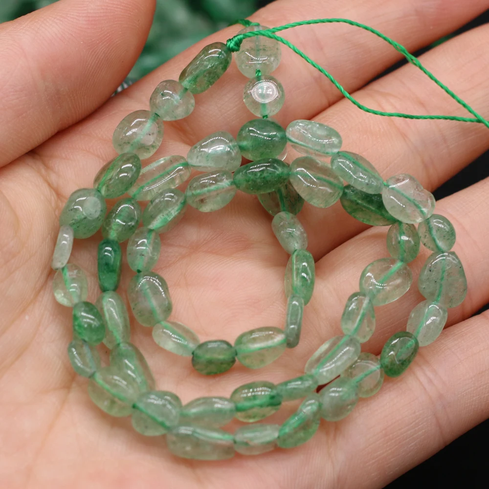 

New Natural Semi-precious Stone Green Strawberry Muddy Round Beaded DIY Gem Making Necklace Bracelet Gift Accessory Size 6-8mm