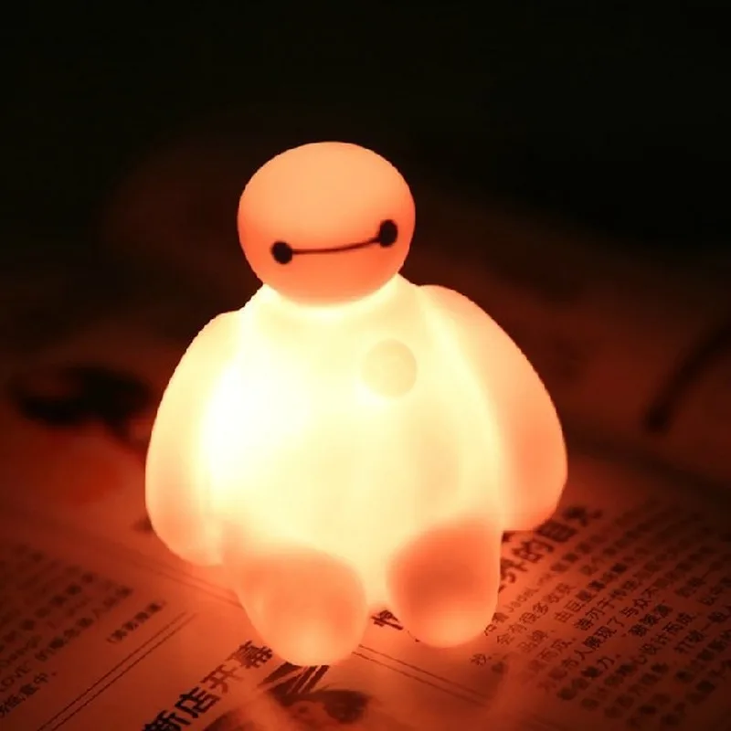 Ночник Big Hero 6 Baymax 7 цветов ночник для спальни украшения стола лампа детский