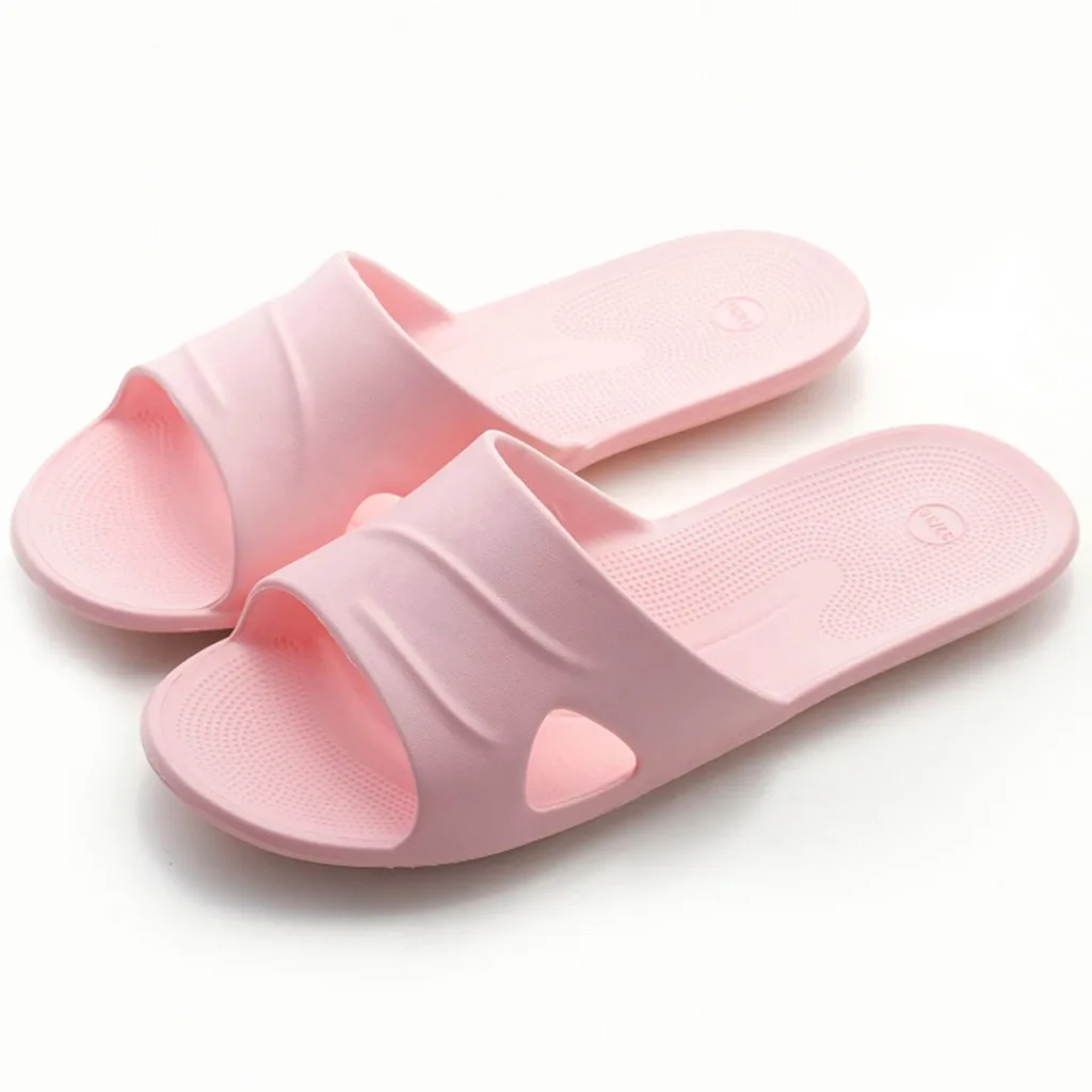 

Summer slippers women Solid Color Indoor Slippers Non-Slip Couple Bathroom Slippers sapatos das mulheres