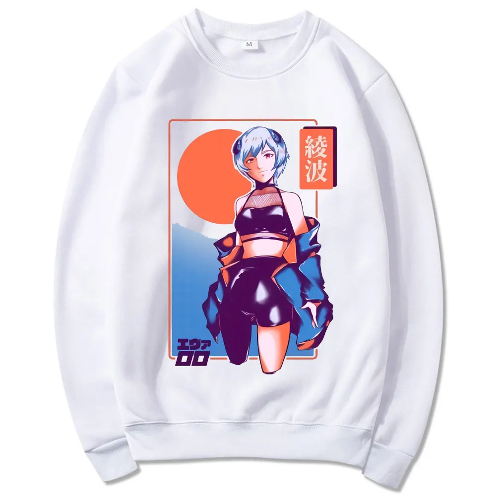 

Japanese Anime Rei Ayanami Hip Hop Fashion Sweatshirt Men's Manga Harajuku Print Unisex O-neck Streetwear Sweatshirt Homme