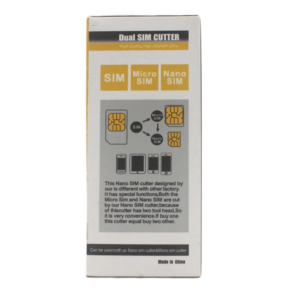 Universal Stainless Steel Nano SIM Card Silver steel Cutter For iPhone 4 5 5S 6 Smartphone Cell Phone |