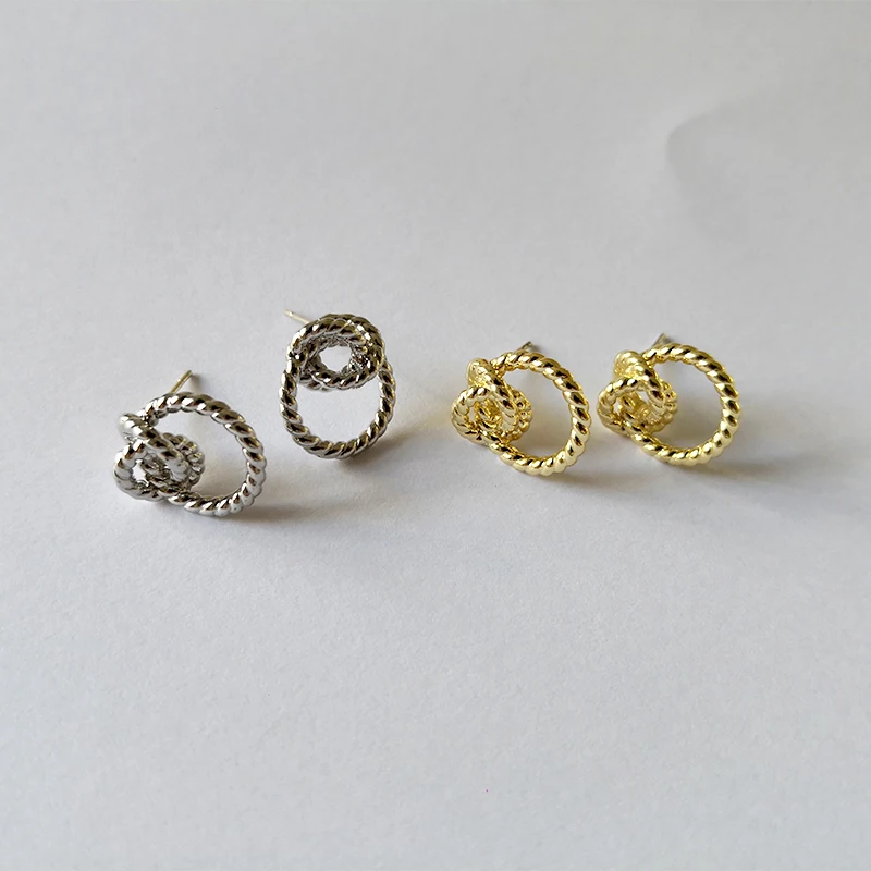 Peri'sBox Gold Twisted Hoop Earrings Elegant Rope with Double Small Hoops Triple Circle Minimalist for Women | Украшения и