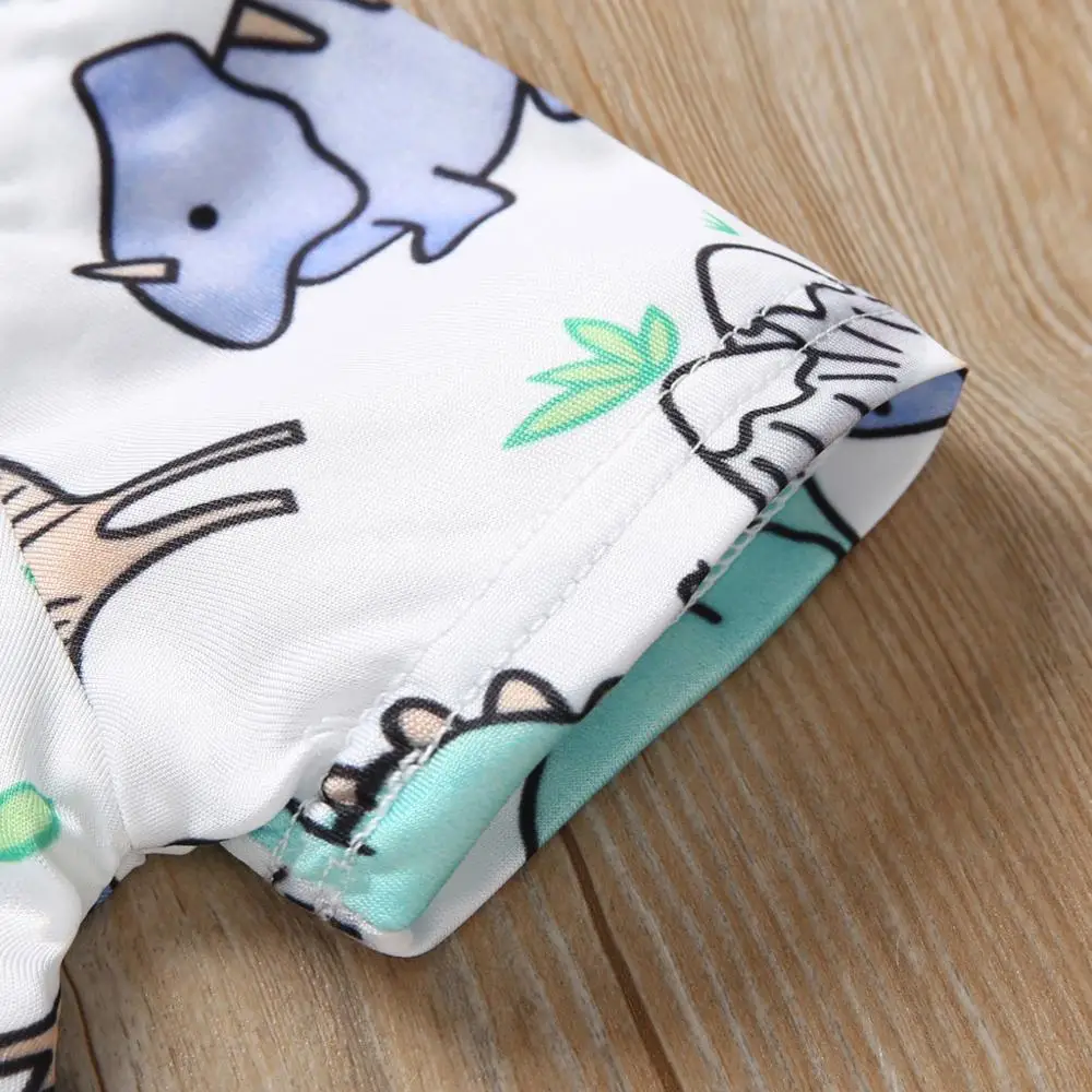 Милая модная футболка для маленьких мальчиков топ с круглым вырезом и короткими