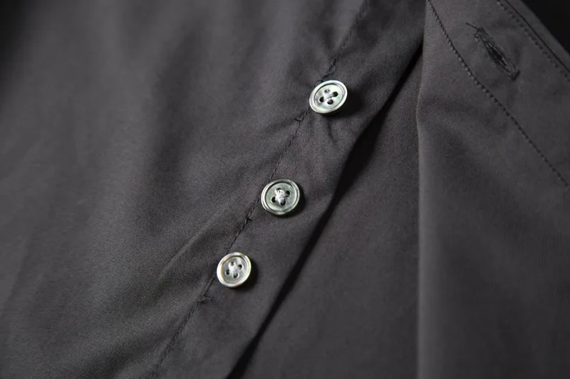 Европейская модная мужская рубашка бренд череп вышивка Chemise homme повседневные мужские рубашки однотонные тонкие рубашки мужские S-3XL