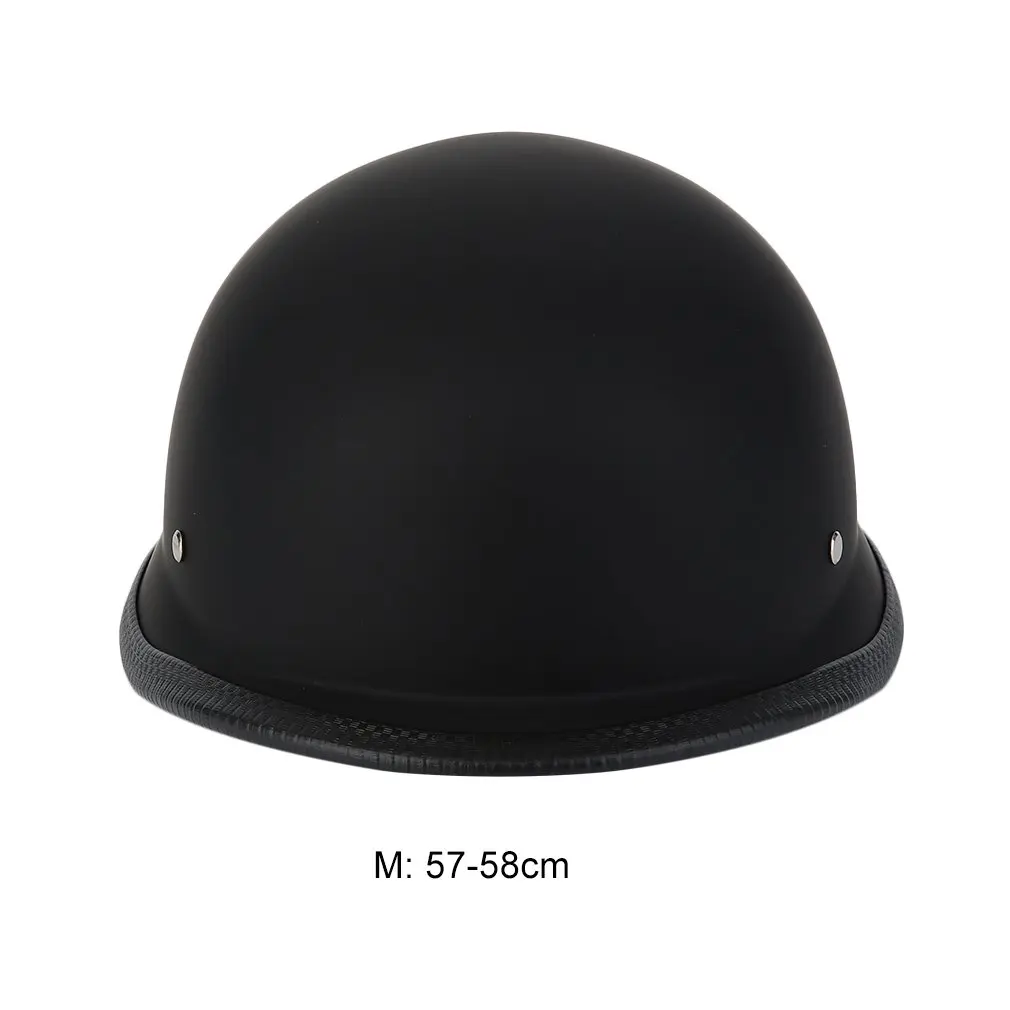 

/ Motorcycle Helmet Durable Half Face German Helmet Newest M/L/XL Hot Selling German Style Vintage Matte Black Carbonfiber LESHP