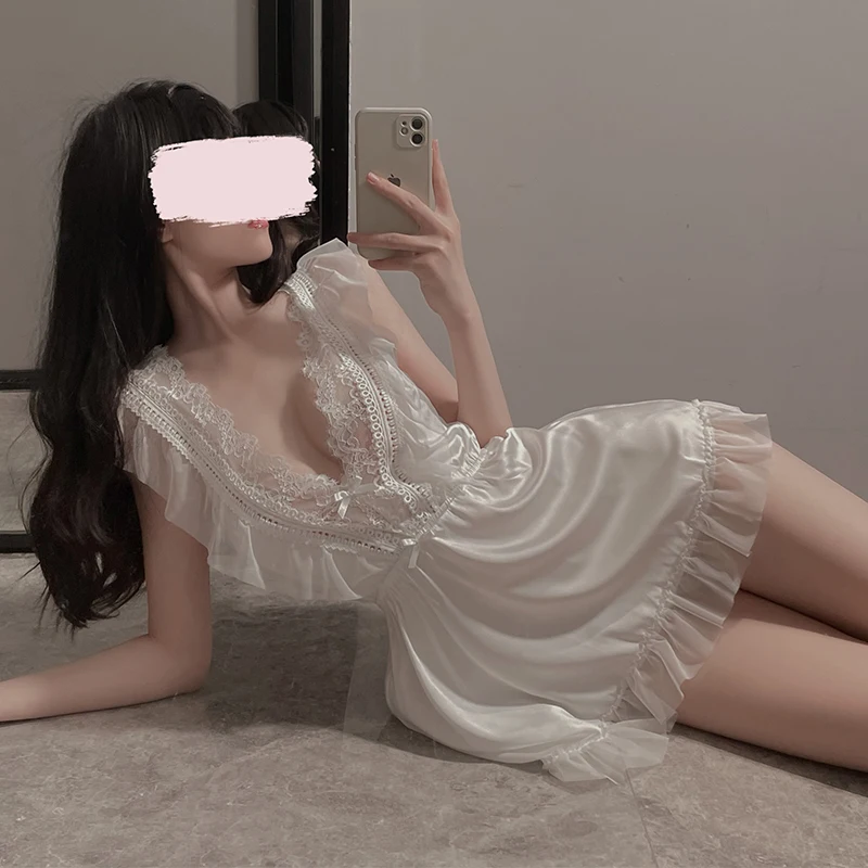 Sexy Sexy Lingerie Coquettish Uniform Seductive Mood Passion Suit See-through Open-End Sex Product Sexy Sleeping Clothes