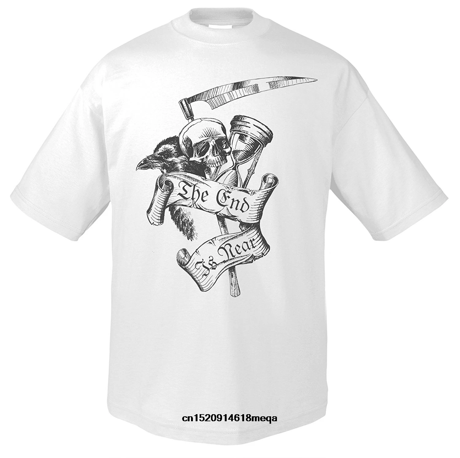 Футболка конец близок Для Мужчин's Повседневное футболка черного цвета |