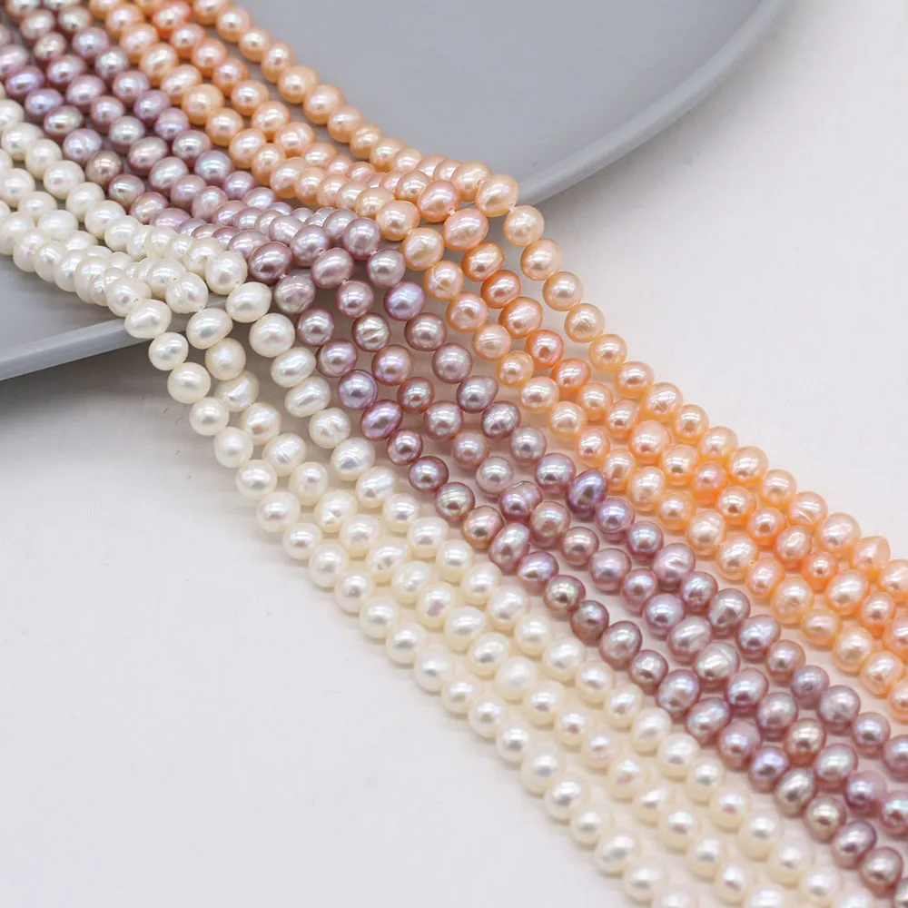 

Real Natural Pearl Freshwater Pearl Beads Round Spacer Loose Pearls For DIY Charm Bracelet Necklace Jewelry Accessories Making