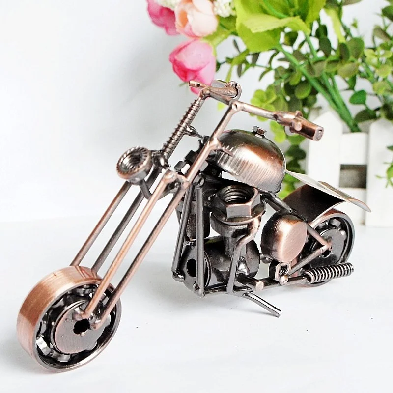 

New product hot sale metal wrought iron motorcycle model desktop decoration handmade crafts home decoration birthday gift