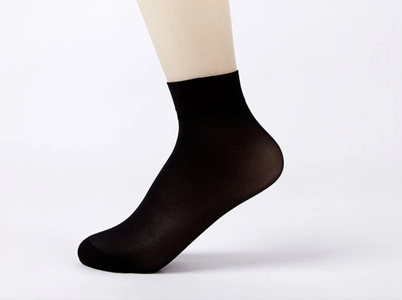 10 пар/лот = 20 шт. однотонные Модные женские носки тонкие прозрачные шелковые с