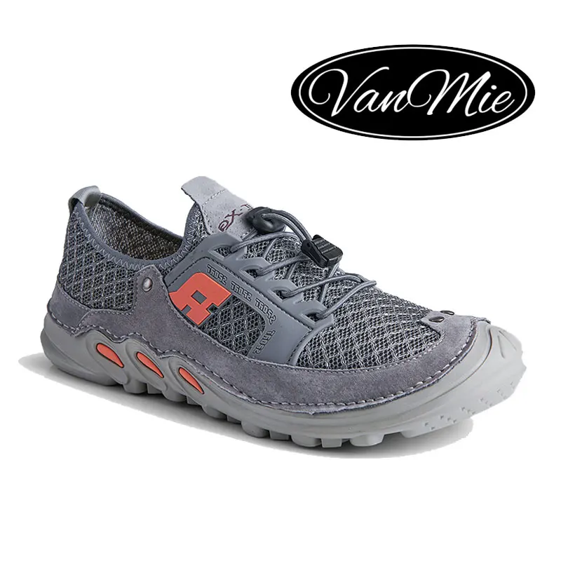 

Vanmie Casual Men Shoes Genuine Leather Men Shoes Summer Breathable Mesh Shoes Man Leisure Leather Shoes Male Outdoor Sneakers