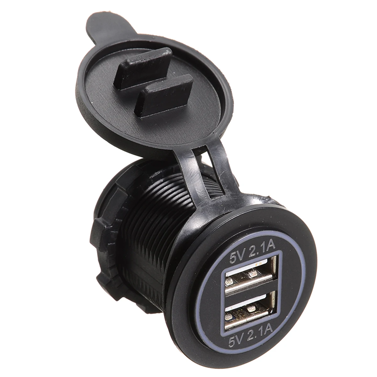 

1 шт., автомобильный адаптер питания 12 В с двумя USB-портами