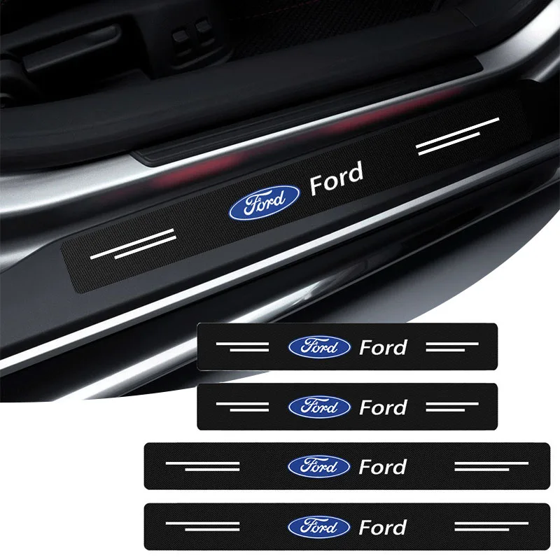 

Car Door Sill Carbon Fiber Anti Scratch Waterproof Protect Film Stickers for Ford Fiesta Hatchback MK7 Ecosport Auto Accessories