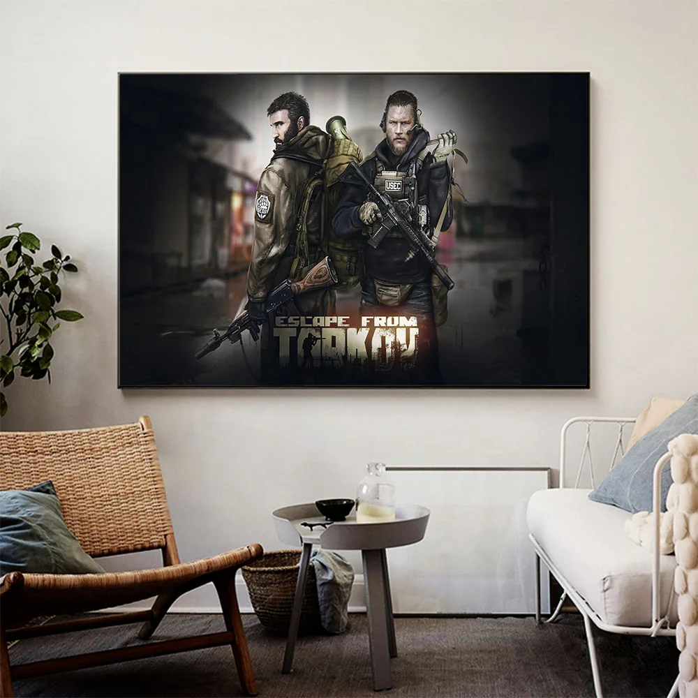 

Game Escape From Tarkov Oil Painting on Canvas Posters and Prints Cuadros Wall Art Pictures For Living Room