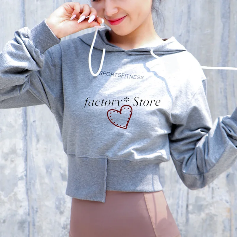 

Одежда для спорта и отдыха; Толстая Осенняя Короткая свободная Спортивная одежда для бега; Женская куртка с капюшоном