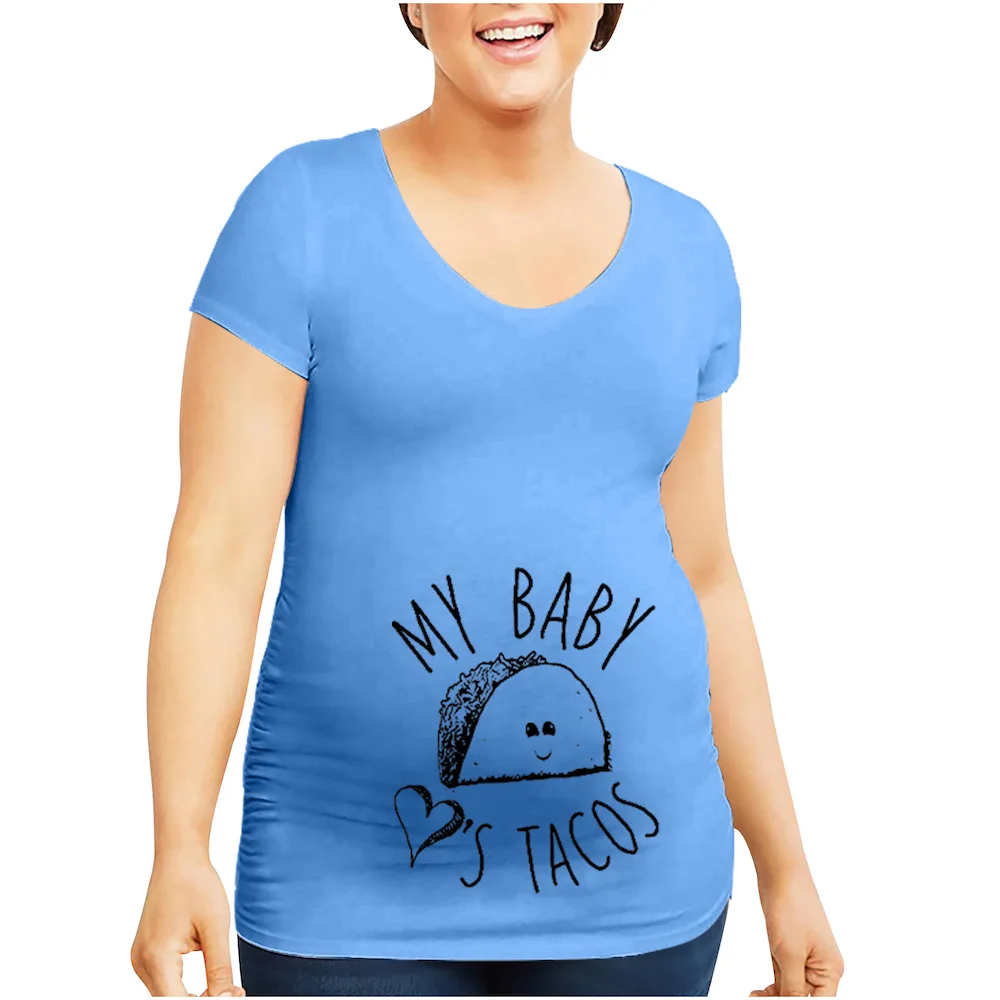 

2021 Summer New Baby Loading Printed Pregnant T Shirt Maternity Short Sleeve T-shirt Pregnancy Announcement Shirt Mom Tshirts
