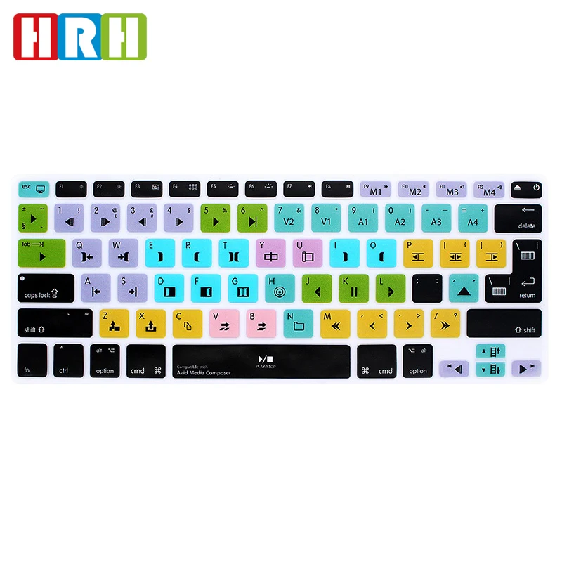 HRH Avid Media Composer сочетания клавиш силиконовый чехол для Macbook Air 13 Pro 15 с Retina ответ A1278