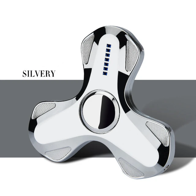 SILVER1 Горячее предложение, USB Электронная зажигалка для сигарет, ручная прядильная электрическая зажигалка, ветрозащитная плазменная дуговая импульсная Вольфрамовая зажигалка - Цвет: SILVER1