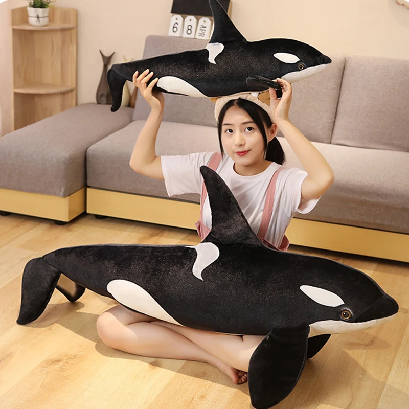 

Big Simulation Killer Whale Doll Pillow Whale Orcinus Orca Black And White Whale Plush Toy Doll Shark Kids Boys Girls Soft Toys