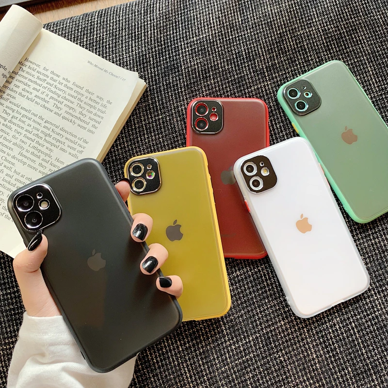 GlamPhone чехол сплошной цвет границы чехол для телефона для iPhone11Pro/Max X XS Max XR Мягкий силиконовый чехол для iPhone11 7 8 6 6s Plus чехол