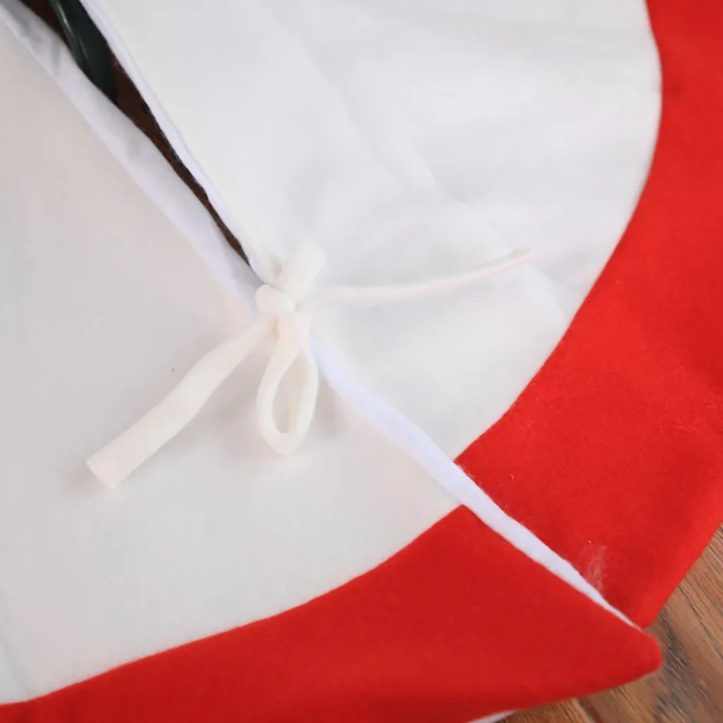 Вышивка Диаметр Красный 90 см юбка для рождественской елки украшения Санта-Клаус