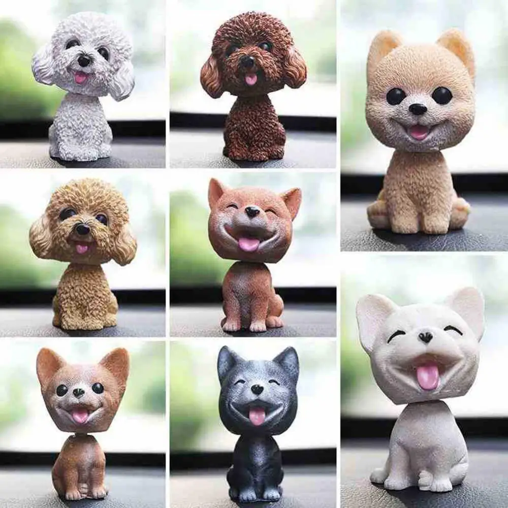 

Lovely Swinging Head Simulation Dog Puppy Car Interior Dashboard Ornament Gift car accessories