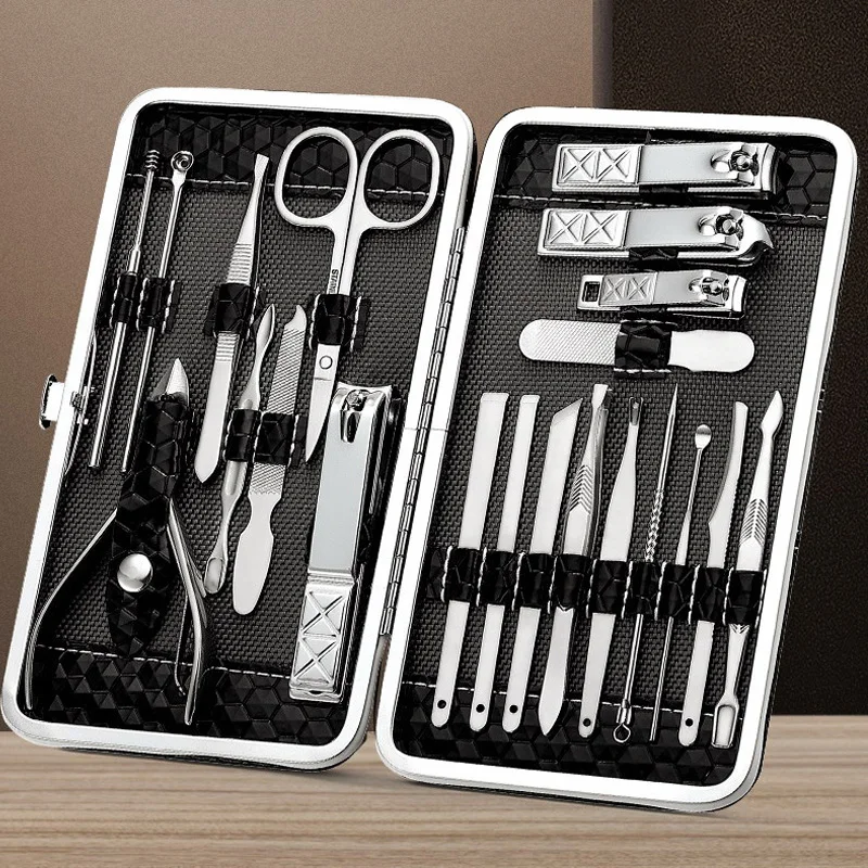 18/21 шт. Нержавеющая сталь маникюрный набор профессиональные ножницы для ногтей