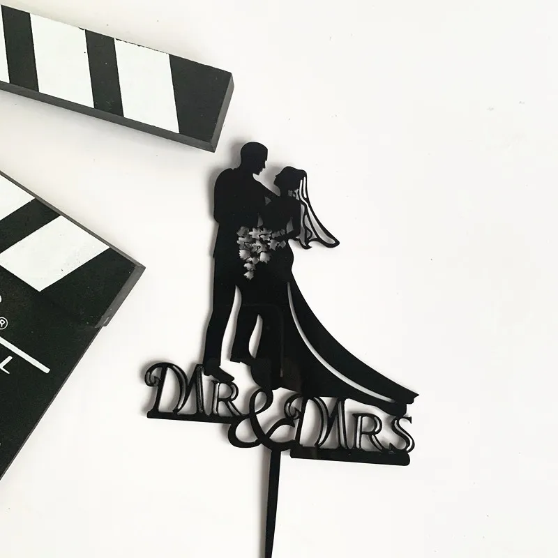 D MR& MRS акриловые буквы Топпер для торта «С Днем Рождения» юбилей свадебный торт украшения взрослых детей день рождения поставки - Цвет: D