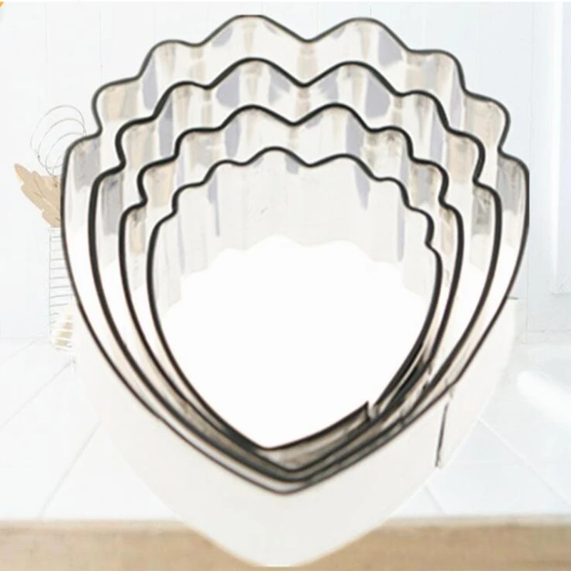 4 шт. нержавеющая сталь размер пресс-форм пион лепестковая форма для