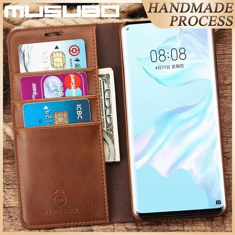 Musubo чехол из натуральной кожи для huawei P30 Pro, Роскошный кошелек, подходящие флип-Чехлы для крышки Fundas для huawei P30, чехол с магнитом