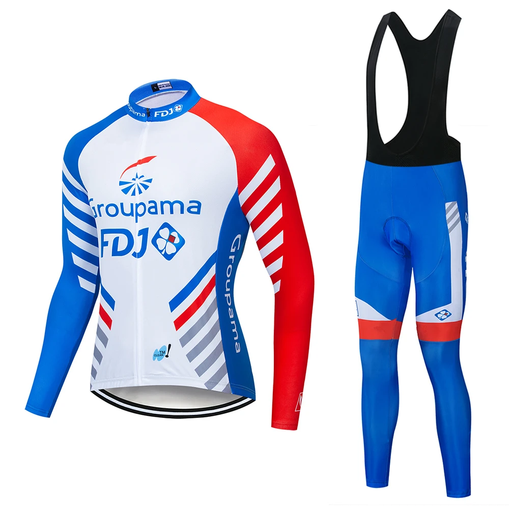 

2021 Long Sleeve Cycling Clothes Set Cycling Shirt 9D Pad Cycling Pants Cycling Clothing Men Spring / Autumn BIKE Cycling Gear