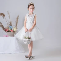 white sparkly flower girl dresses for wedding birthday party kid girls formal princess dress short pageant gowns