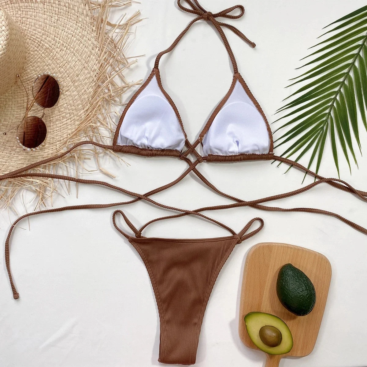 

2021 Sexy Bikini Tanga Women Swimwear Swimsuit Female Bathing Suit Push Up Bikini Set Beachwea