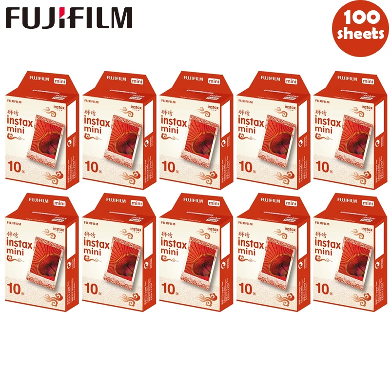 10 100 листов/упаковка фотобумага Fujifilm Instax Mini Film JinXiu для Fuji instant camera 11 8 9 7s 25 50 90 sp 1 2 в