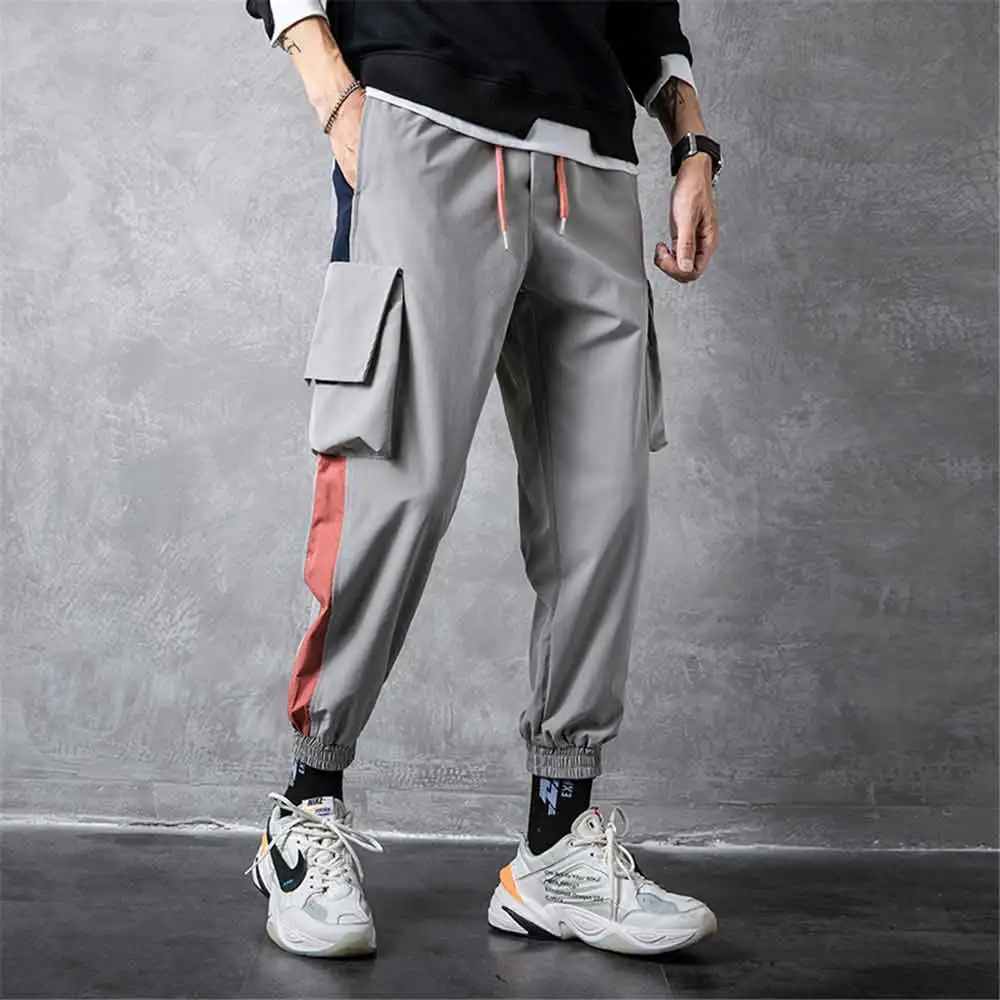 Gray WWKK Новая мода мульти-карман Jogger спортивные штаны для мужчин фитнес брюки спортивны фитнес штаны повседневные спортивные штаны для бега уличные брюки - Цвет: Gray