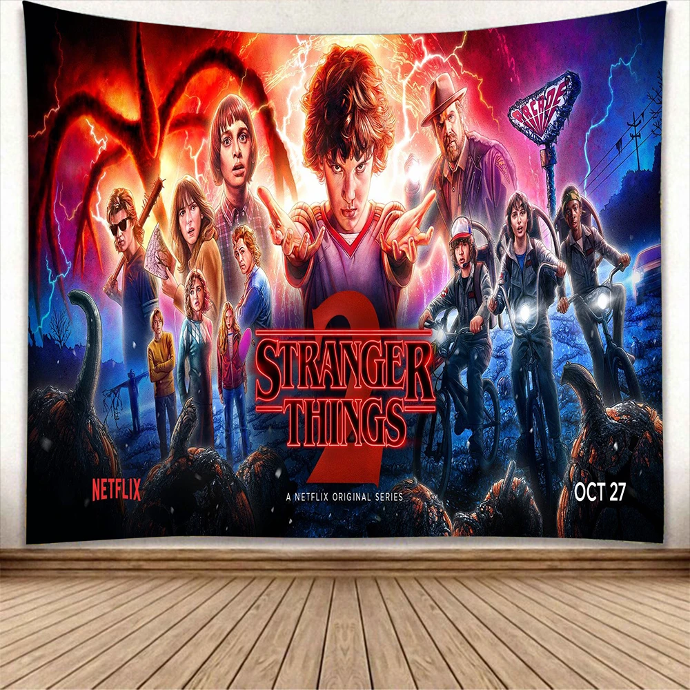 Аниме странные напечатанные вещи настенная занавеска настенный гобелен для