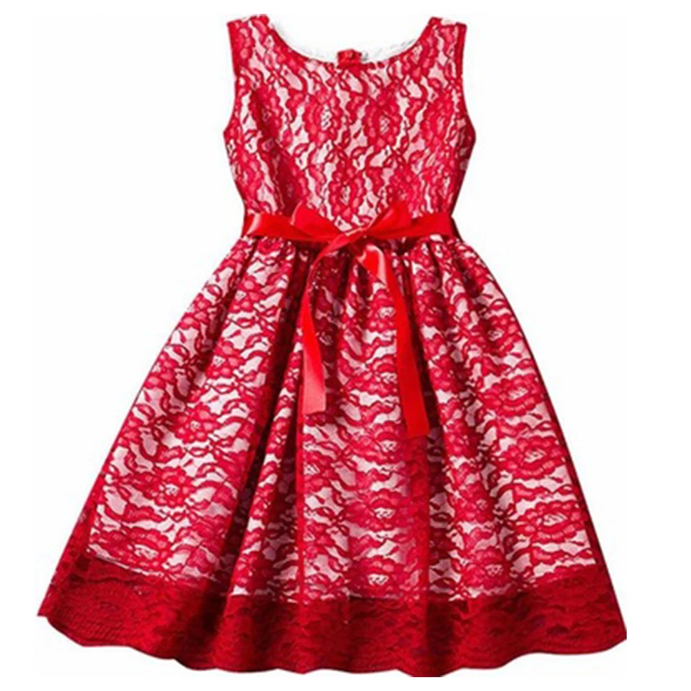 Летнее кружевное платье для девочек детские платья принцессы элегантные