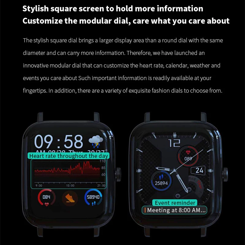 Смарт-часы унисекс водонепроницаемые с Bluetooth пульсометром для Android и IOS |