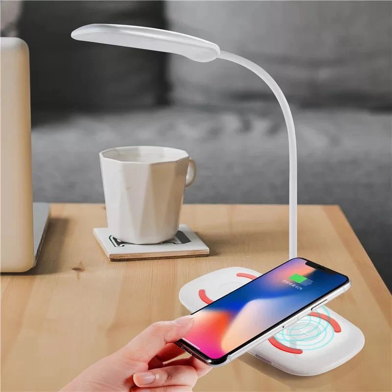 

Dimmable Lamp Dual for IPhone Xs /XR/X Samsung Xiaomi Phone Wireless Fast Charger Pad Charging Station Dock Stand