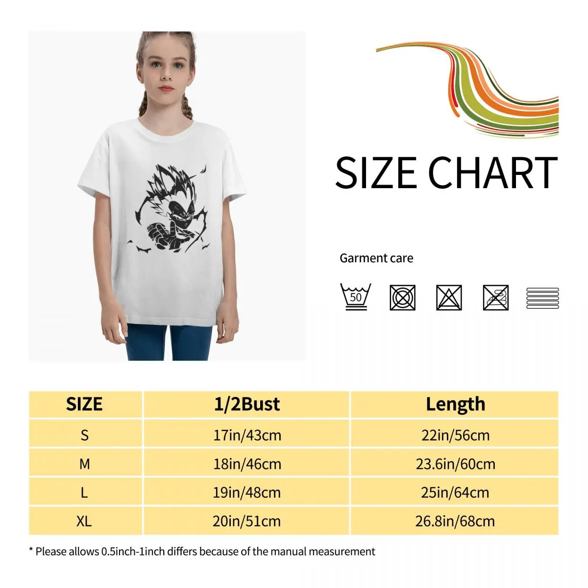 

Anime Fans Vegeta 1 Child Tee Not easy to shrink Short sleeveRound neck T-shirt