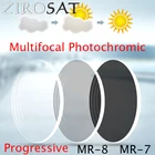 Фотохромные линзы ZIROSAT MR-8 MR-7, многофокальные прогрессивные линзы, супержесткие линзы по рецепту, сильные антибликовые линзы без оправы