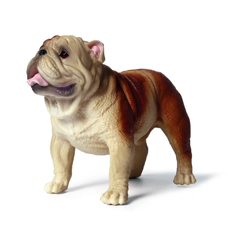 Бульдог Реалистичная собака животное модель фигурка фигурки для детей обучающая