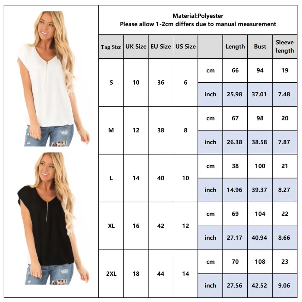 

Solid Colour Summer Tee Shirt Femme V-neck Zipper Tshirt Women Casual Loose Ladies Tops Short Sleeve T-shirt camiseta mujer D30