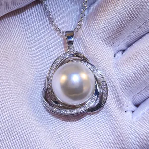 New exquisite simulation pearl pendant necklace romantic ladies wedding clavicle chain jewelry girl gift