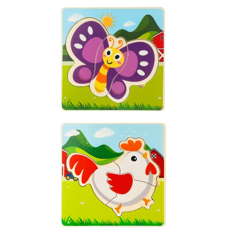 

Shape Matching Toy Puzzle Montessori Jigsaw with Chick/Butterfly Growth Cognition Learning for Preschool Kids Education