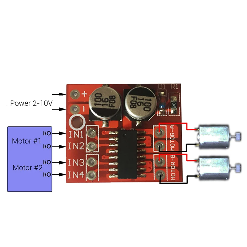 

1 PC Mini Module PWM Speed Control Beyond L298N1.5A 2-Way MX1508 DC Motor Driver Module PWM Speed Dual H-Bridge Stepper