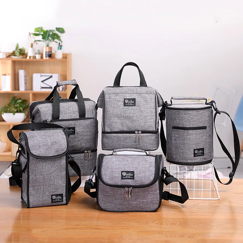 PACGOTH ткань Оксфорд цветная сумка для обеда женская мужская термо офисная