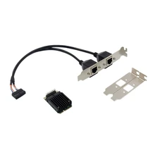 Ethernet Adapter 82583V Chip Mini PCIE to Dual Port Gigabit Server Network Card for Desktop Computer Laptop